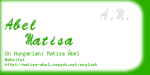 abel matisa business card